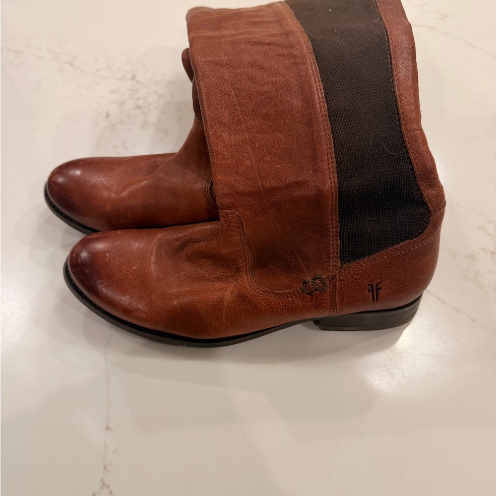 Frye Brown Leather Chelsea Riding Boots Women’s 9 trendy